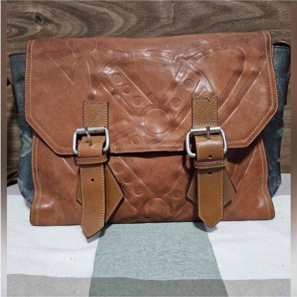 Vivienne Westwood bag leather messenger bag crossbody shoulder bag travel bag